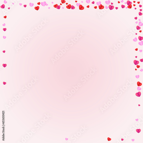 Purple Heart Background Pink Vector. Art Illustration Confetti. Lilac Cute Backdrop. Fond Confetti Color Texture. Violet Present Pattern. © Vlada Balabushka
