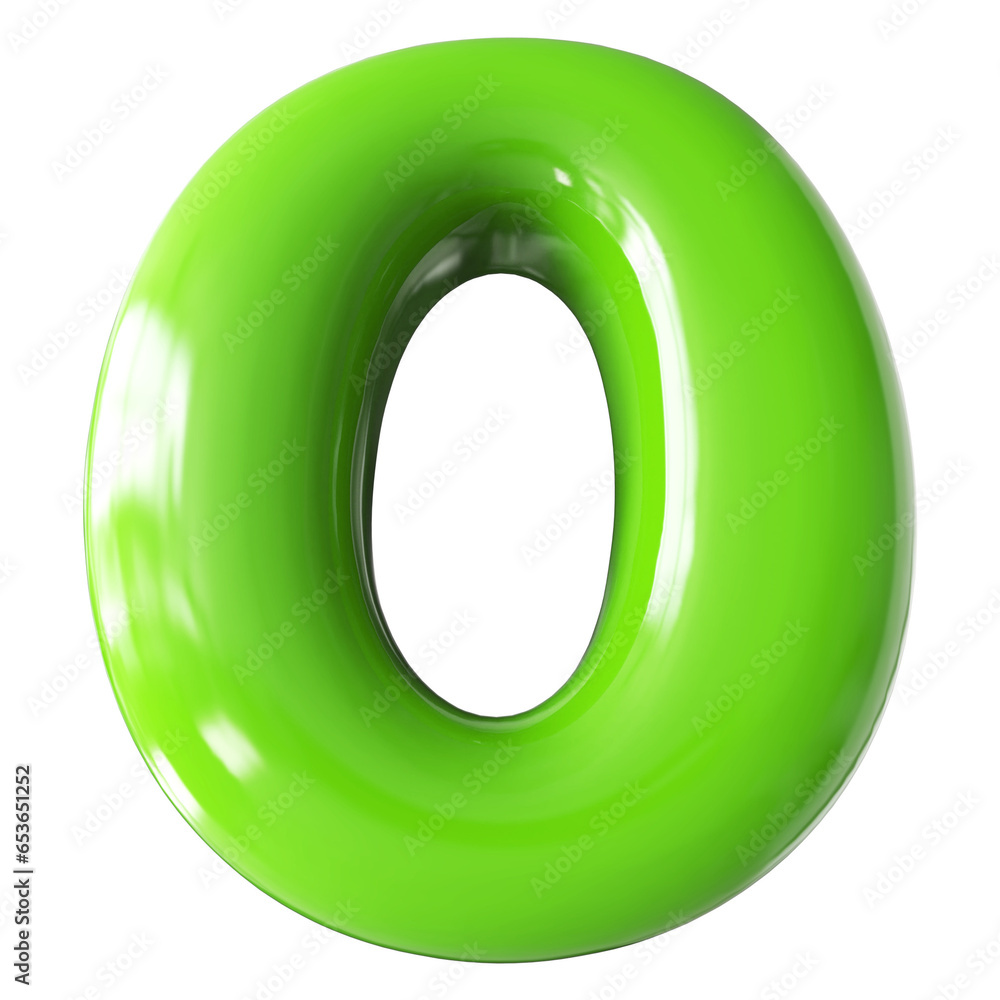 Green Letter O Bubble - 3d Aphabet Font Green Letter O Bubble - 3d Aphabet Font