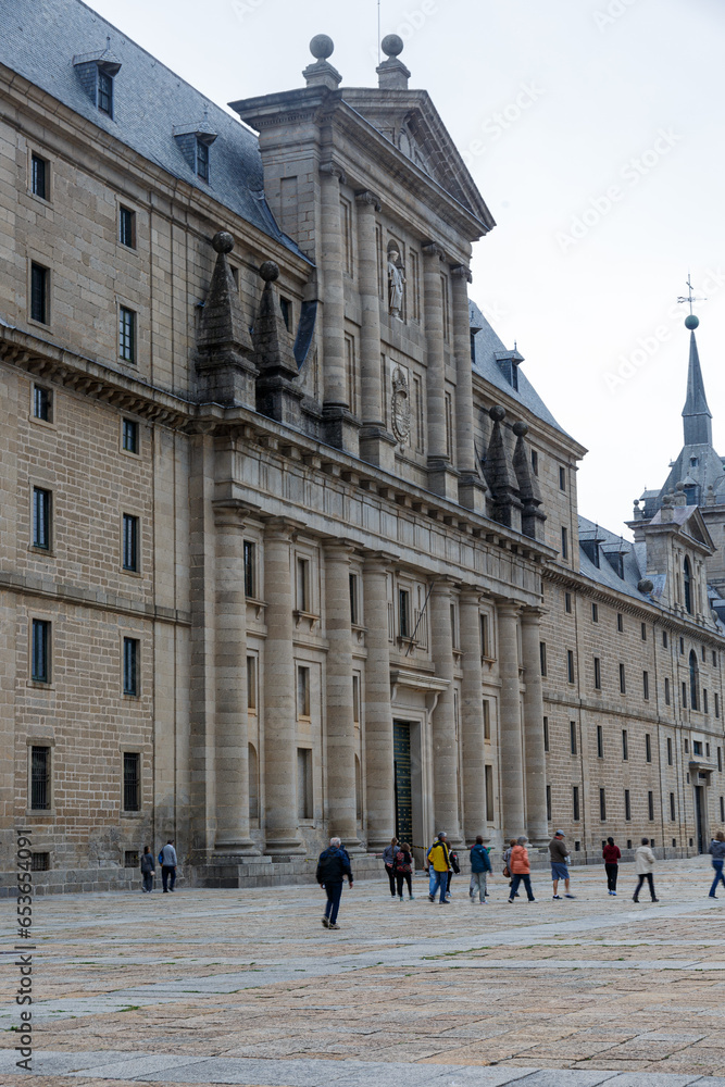 Fototapeta premium Detail from Escorial monastery exterior