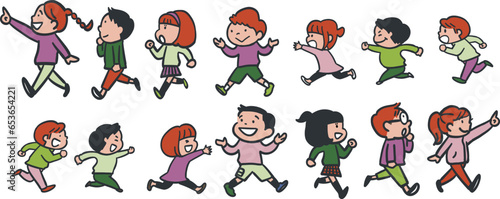 子供達の楽しい行進