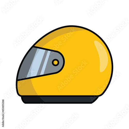 Motorcycle helmet icon vector on trendy design