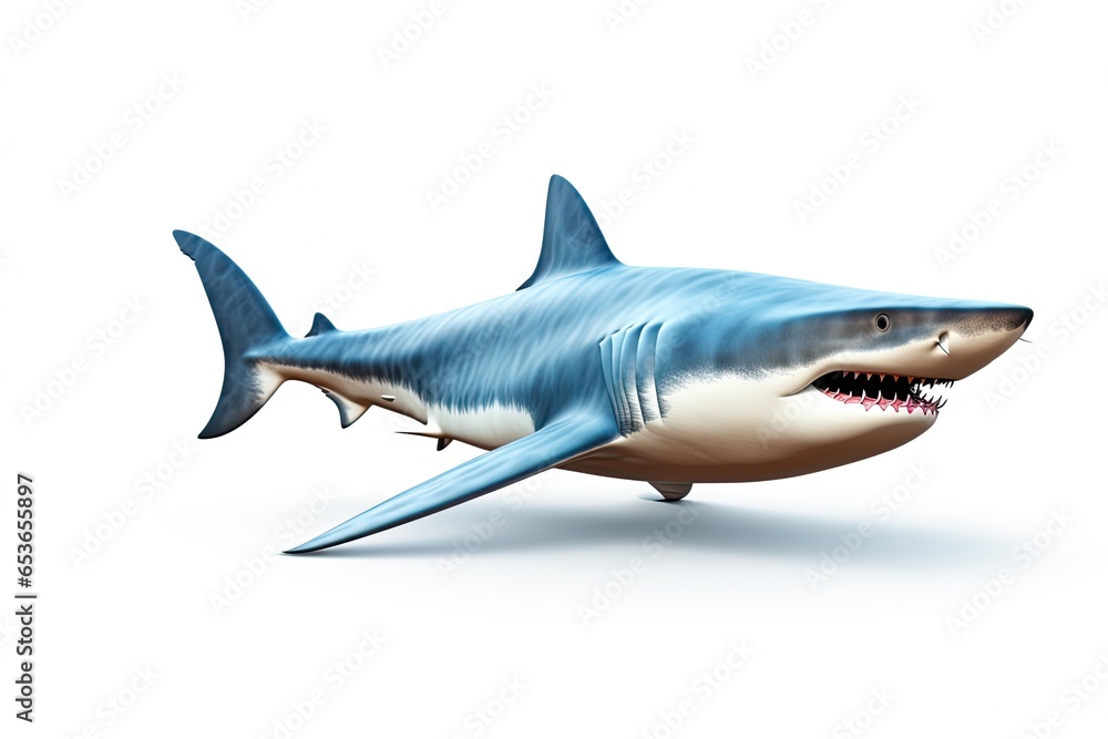 Fototapeta premium Shark isolated on white background