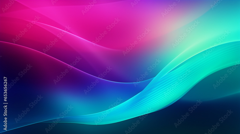 Fototapeta premium Abstract spectrum background made by sunlight illumination. Viva magenta, blue and green dark toned gradient. Generation AI