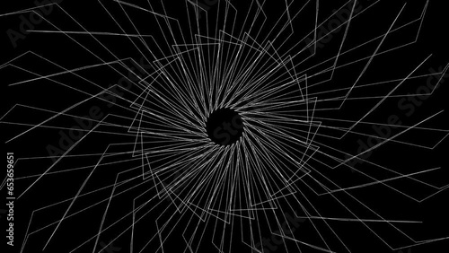 2d animation geometry abstract figure white lines. motion