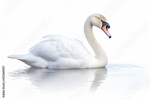 Swan isolated on white background