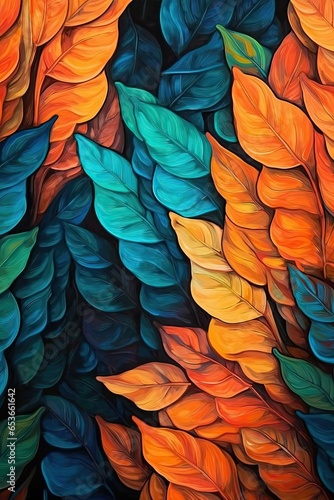 Decorative backgrounds with colorful flower patterns. © Ramon Grosso
