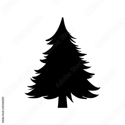 Pine tree icon vector. Christmas tree illustration sign. Pine symbol or logo.