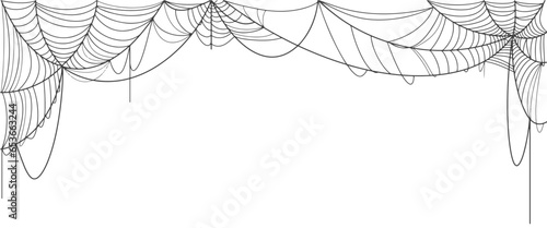Spider web line art vector