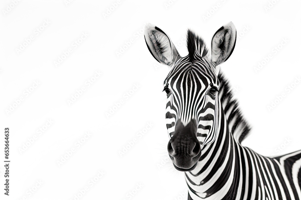 Zebra isolated on white background Zebra isolated on white background