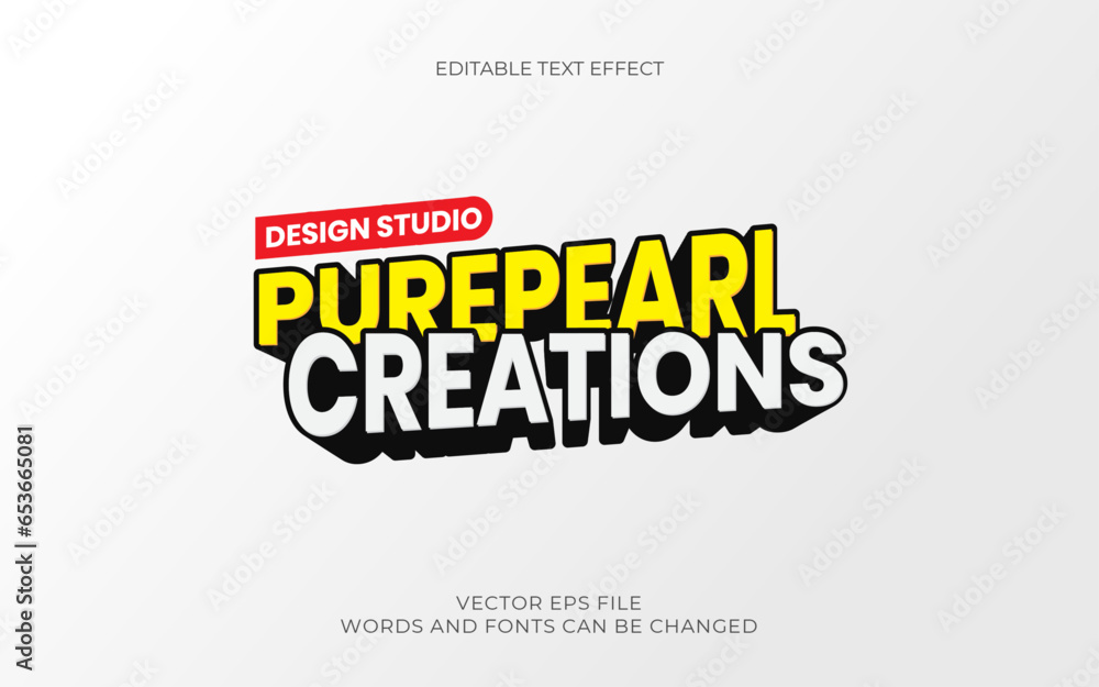 Editable Japan Cartoon Anime Style EPS Vector Text Effect. This design concept transforms text into a playful, colorful style reminiscent of Japanese anime and cartoons.  - obrazy, fototapety, plakaty 