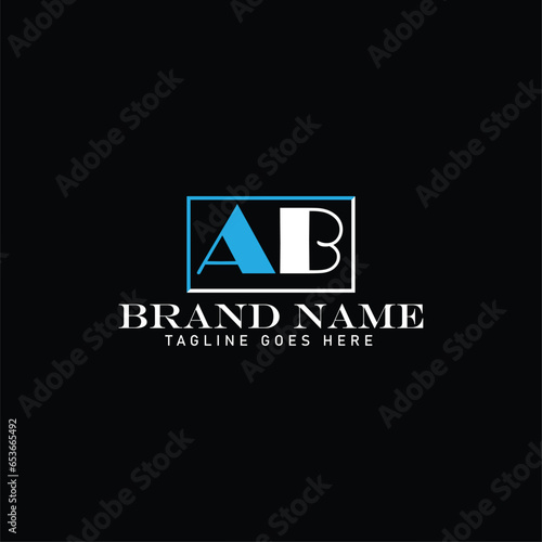 AB letter logo creative design with vector graphic, AB simple and modern logo.
