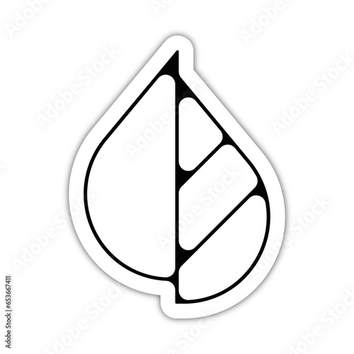 picto logo icones et symbole ecologie logo feuille natture et eau fin relief