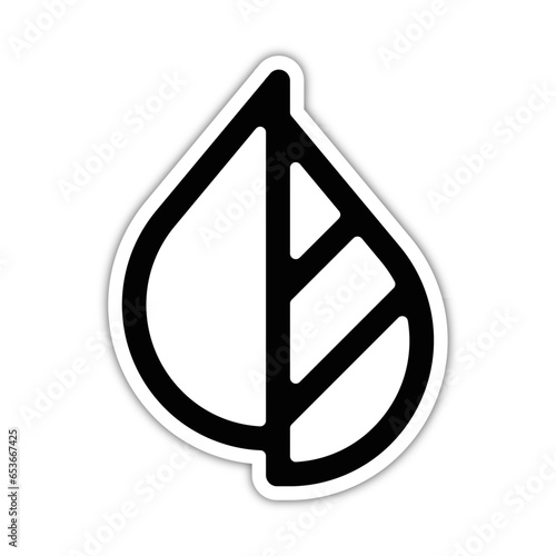 picto logo icones et symbole ecologie logo feuille natture et eau gras relief