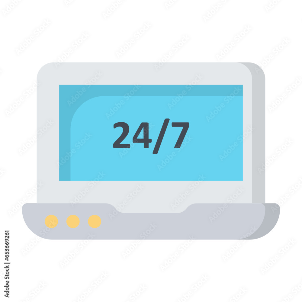 Online Service Flat Icon Online Service Flat Icon