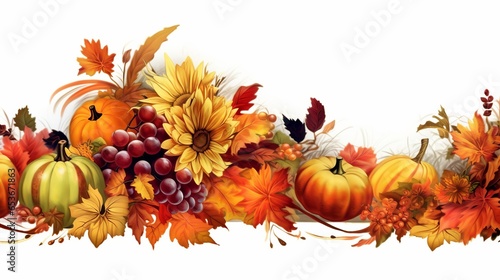 Thanksgiving background illustration, Generative ai