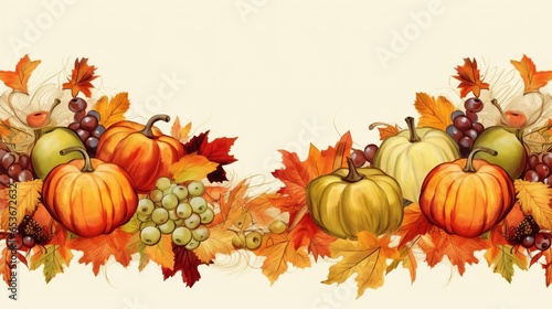 Thanksgiving background illustration  Generative ai