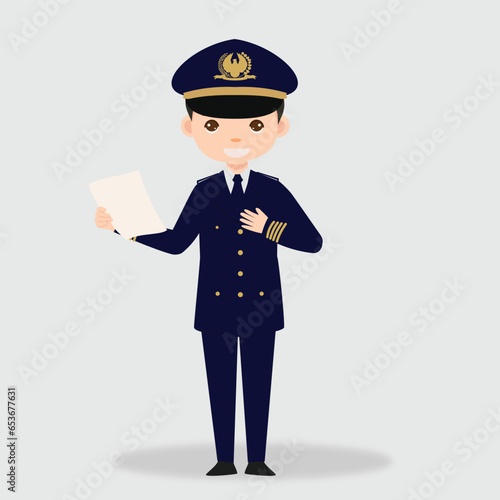 Machinist Profession cartoon Character