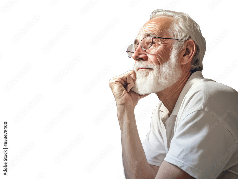 portrait of calm senior man portrait of calm senior man