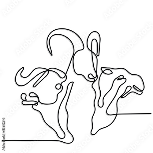 illustration of a animals on eid ul adha 