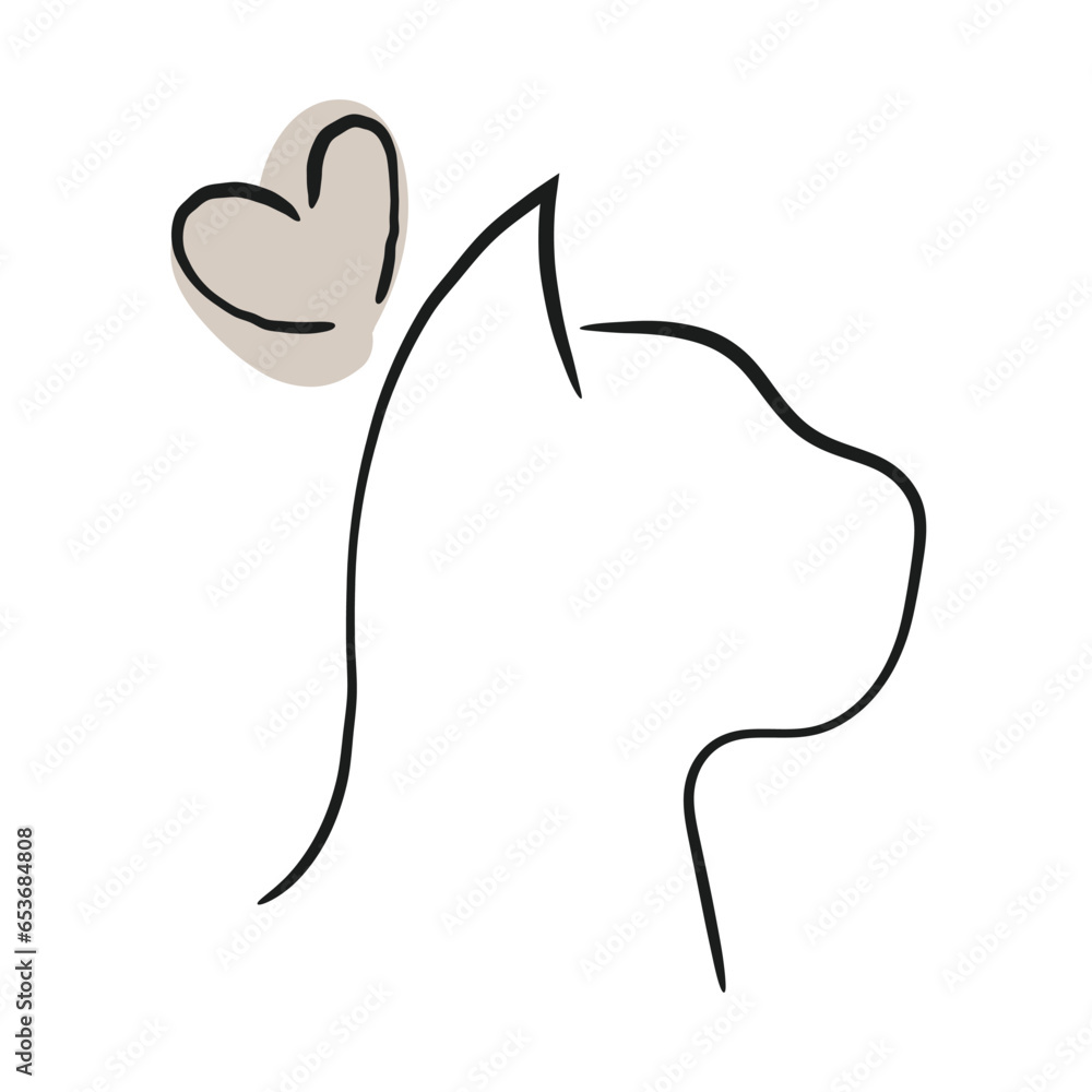 Obraz premium animal icon line art