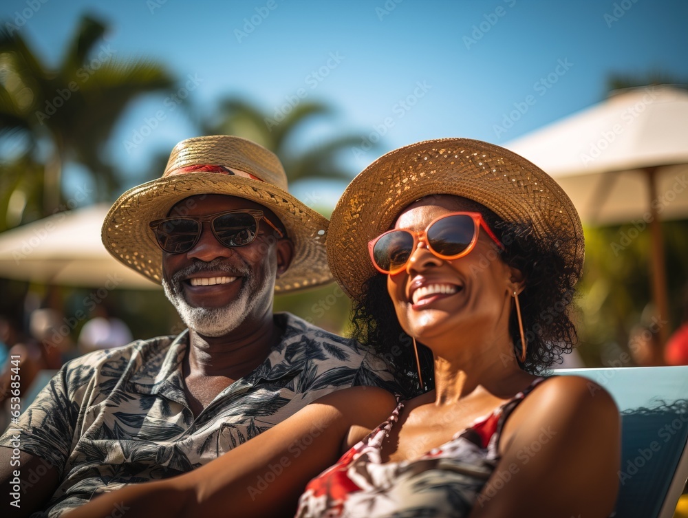 Senior Couple Sunbathing