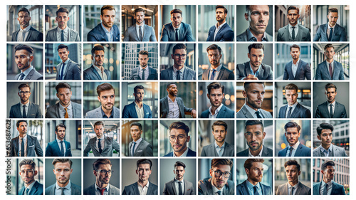 Mega collection of 45 social media post background businessman. Used for financial advertising or marketing