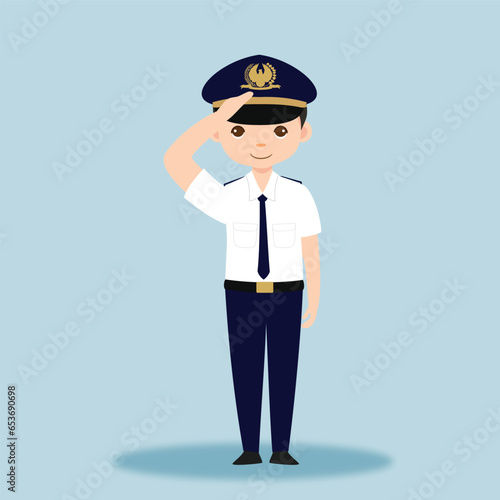 Machinist Profession Cartoon Character