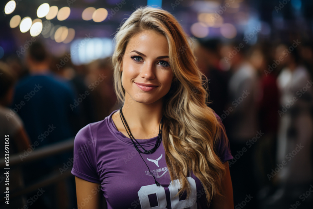 Portrait Of A Blonde Smiling Woman - Generative AI Portrait Of A Blonde Smiling Woman - Generative AI