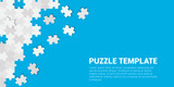 Puzzle template background for business, teamwork. Mosaic background with puzzle. Abstract puzzle template