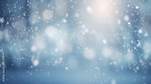 Winter background with falling snow. AI Generated ©  iiulia