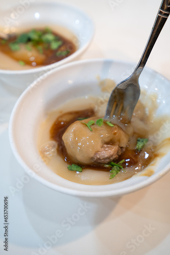 Taiwanese meatball - Delicious street food Bawan. photo