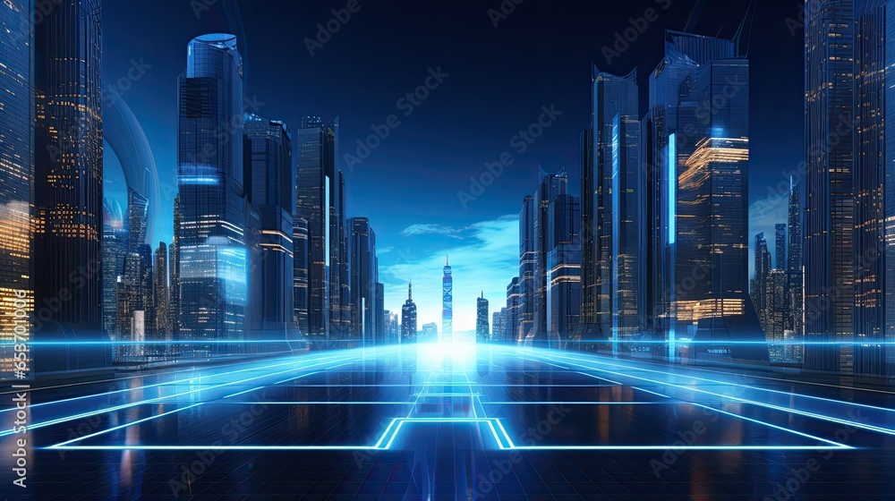 Background Of Futuristic Urban And Business architecture