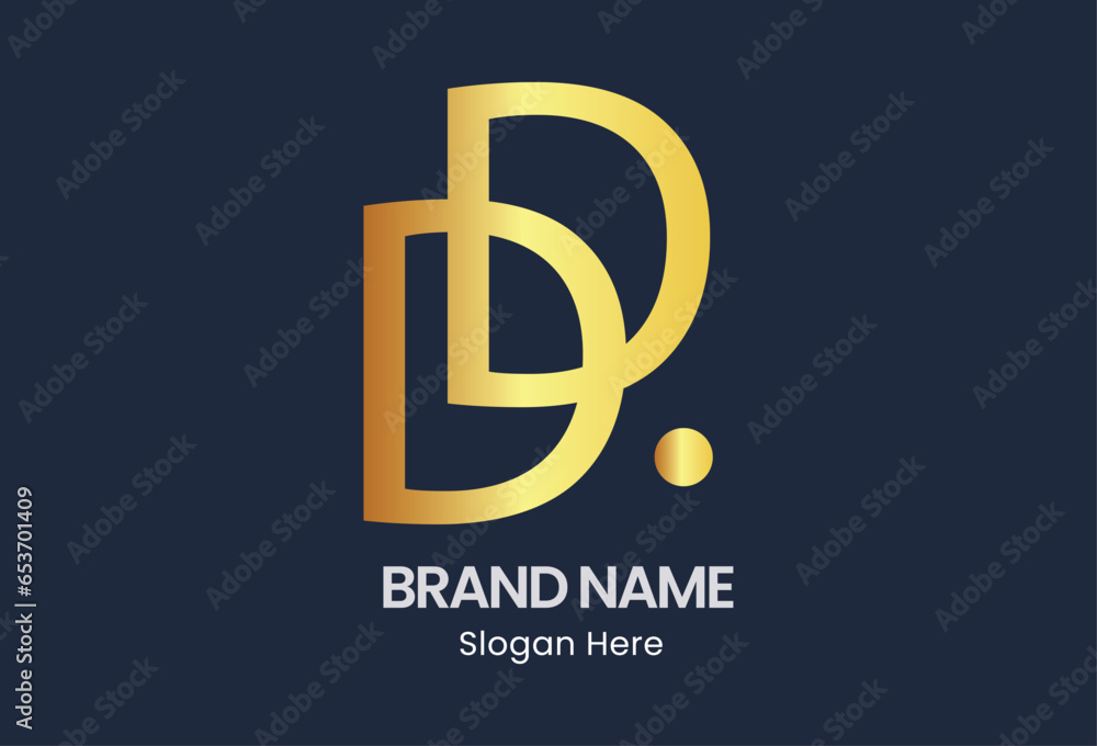 a vector logo design template featuring the letter D, which is suitable for use in branding identity for corporate purposes. The logo is presented in isolation on a dark background for visual contrast a vector logo design template featuring the letter D, which is suitable for use in branding identity for corporate purposes. The logo is presented in isolation on a dark background for visual contrast