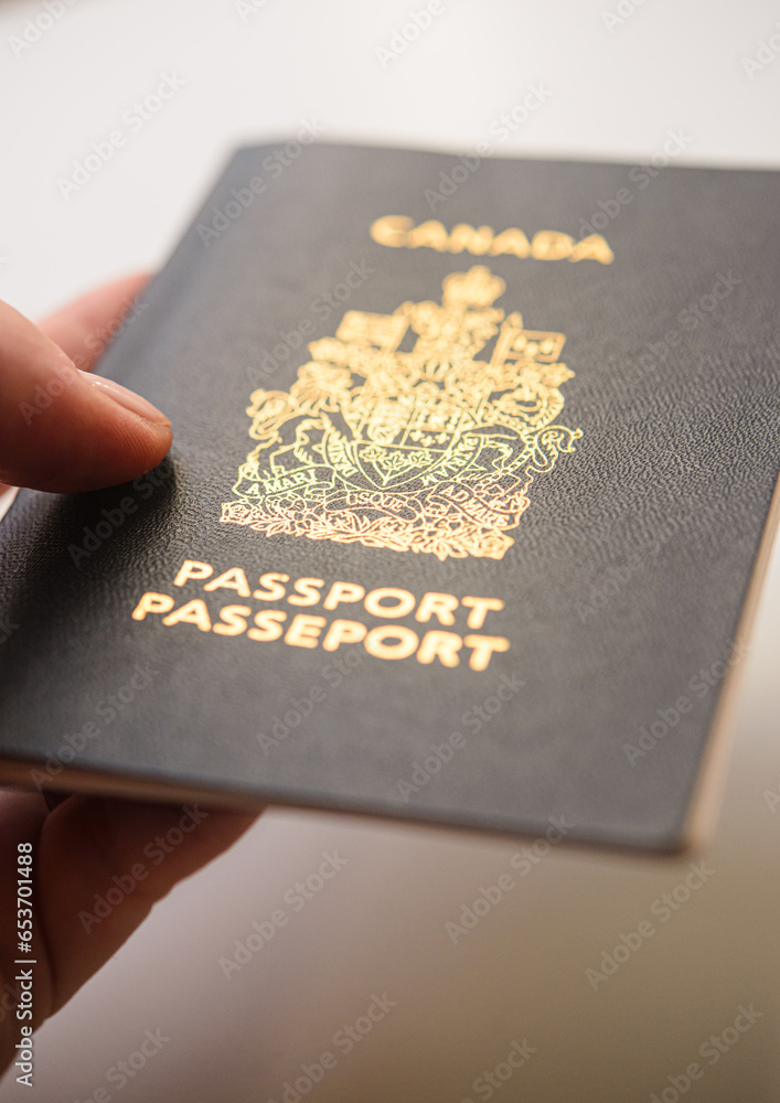 Obraz na płótnie Kanadyjski paszport. Kanada, ameryka połnocna. Podróże. w salonie
