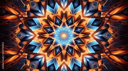 Abstract Kaleidoscope Pattern with Symmetry