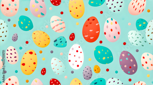 Seamless pattern of Happy easter egg greeting card background template