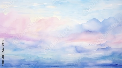 Abstract Watercolor Landscape with Soft Brushstrokes