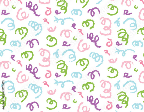 doodle line pattern on a transparent background, vector design, seamless pattern for children's design, print photo