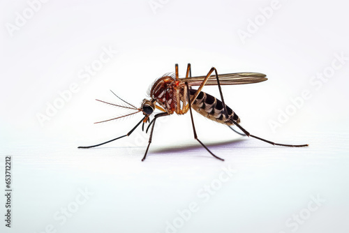 Mosquito insect closeup on white background © Veniamin Kraskov