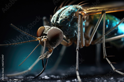 Mosquito insect closeup © Veniamin Kraskov