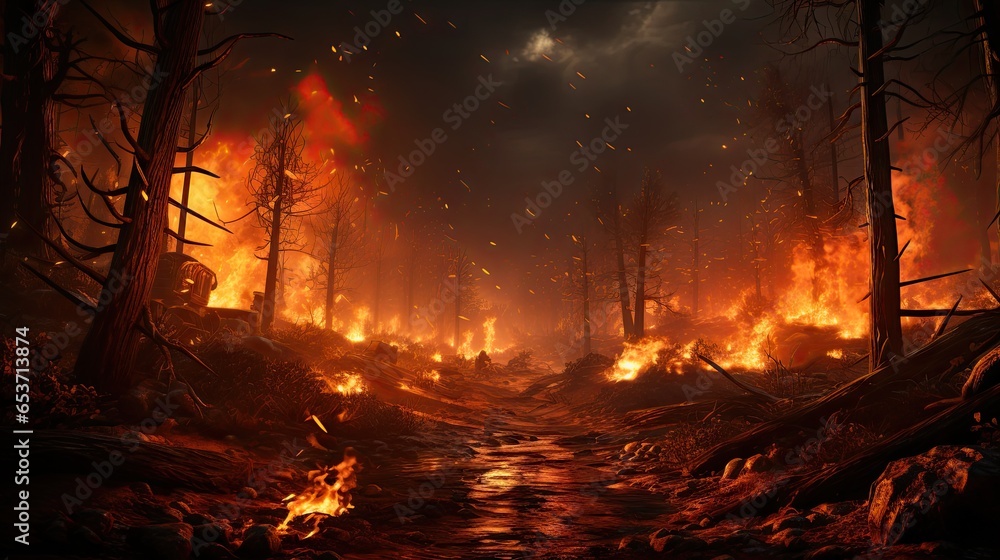 fire in the forest fire in the forest