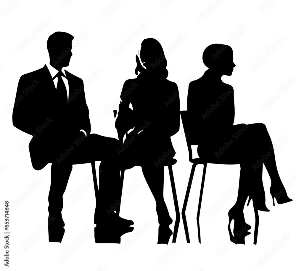 business people silhouettes clipart vector illustration Stock Vector ...