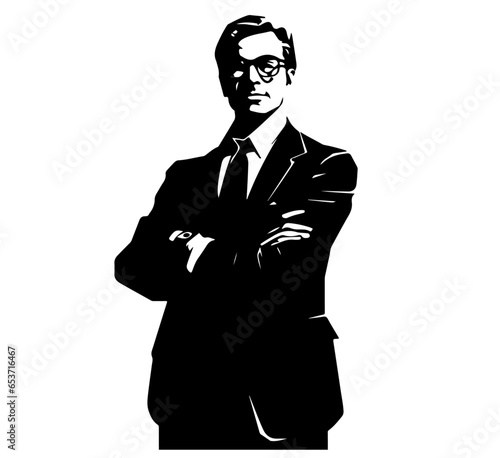 man in suit silhouette clipart vector illustration photo