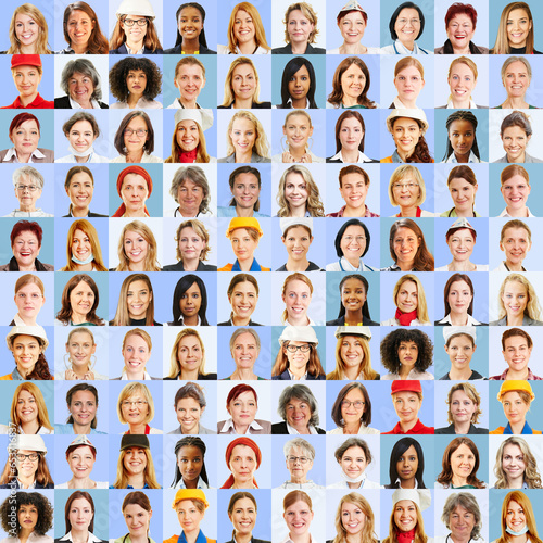 Portraits von Frauen in vielen verschiedenen Berufen