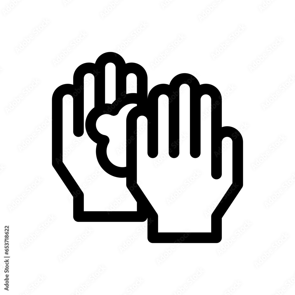 washing hands line icon washing hands line icon