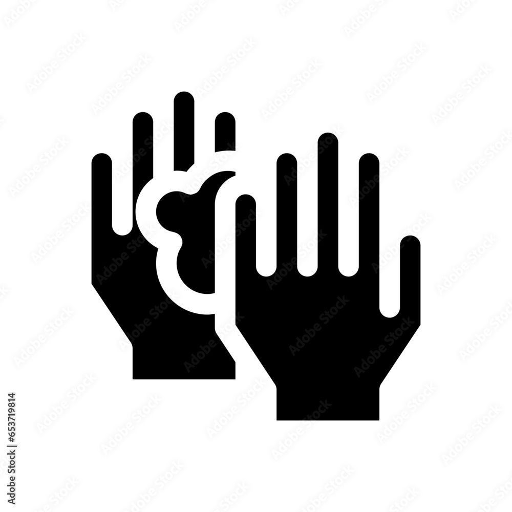 Obraz premium washing hands glyph icon