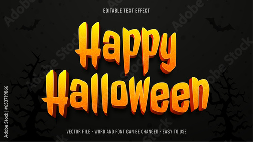 Editable text effect halloween theme mock up