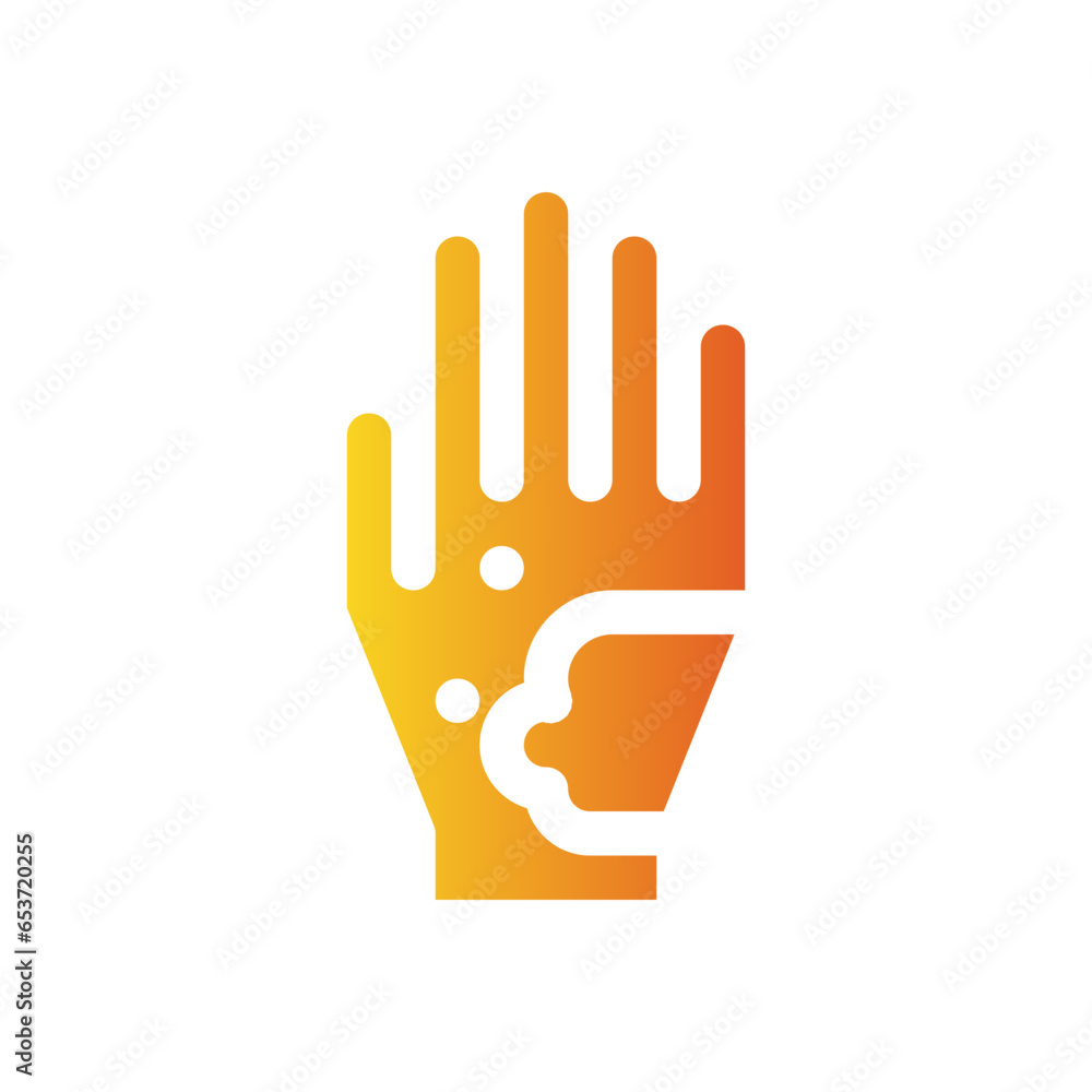 Obraz premium virus flat gradient icon