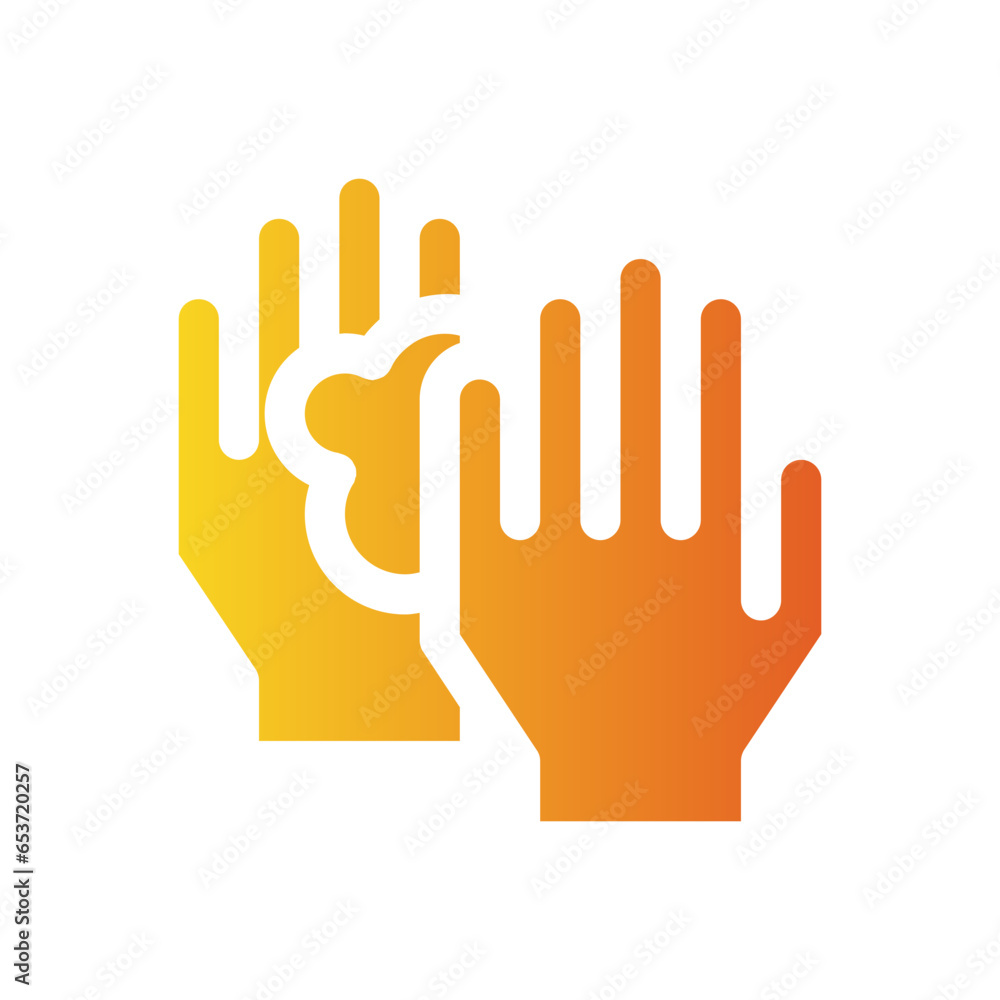 washing hands flat gradient icon washing hands flat gradient icon