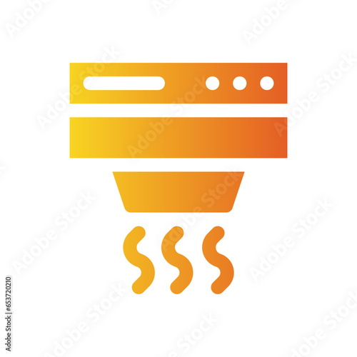 hand dryer flat gradient icon